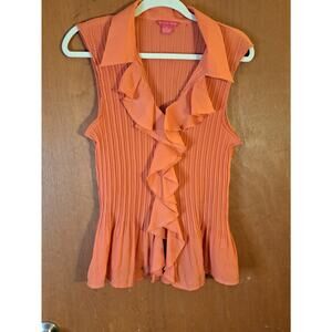Women's Sunny Leigh Orange Tank Top Size XL